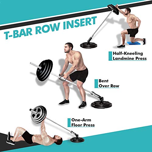 LMIM Barbell T-Bar Row Platform Post Insert Landmine, Accesorio de Cremallera giratoria de 360 ​​° para Barras olímpicas de 2 Pulgadas, Soportes de Placa de Pesas para Ejercicios de Espalda