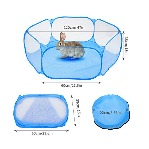 Locisne Bolígrafo Plegable portátil Animales pequeños Bolsa Almacenamiento,Tienda jaulas Patio Valla Ejercicio Mascotas Transpirable Aire Libre para Indias,Conejos,hámsters,Chinchillas,erizos,Gatos