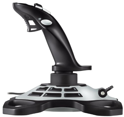 Logitech G Extreme 3D Pro Joystick, Control de Timón con Eje de Torsión, 12 Botones Programables, Selector de Vista 8 Vias, Base Sólida, Disparador de Acción Rápida, USB, PC, Negro/Plata