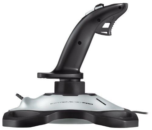 Logitech G Extreme 3D Pro Joystick, Control de Timón con Eje de Torsión, 12 Botones Programables, Selector de Vista 8 Vias, Base Sólida, Disparador de Acción Rápida, USB, PC, Negro/Plata