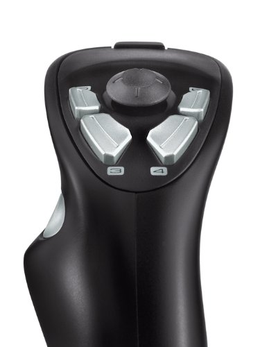 Logitech G Extreme 3D Pro Joystick, Control de Timón con Eje de Torsión, 12 Botones Programables, Selector de Vista 8 Vias, Base Sólida, Disparador de Acción Rápida, USB, PC, Negro/Plata