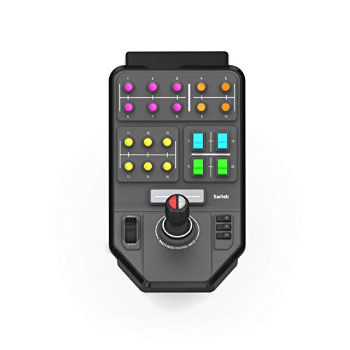 Logitech G Saitek Panel Lateral para Equipo Pesado, 25 Botones Asignables, Piloto Automatico Integrado, Carga Frontal, Palanca con Eje de Torsión, USB, PC/Mac, Color Negro