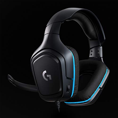 Logitech G432 Auriculares Gaming con Cable, Sonido 7.1 Surround, DTS Headphone:X 2.0, Transductores 50mm, USB y Jack Audio 3, 5mm, Microfóno Volteable, Peso Ligero, PC/Mac/Xbox One/PS4/Nintendo Switch