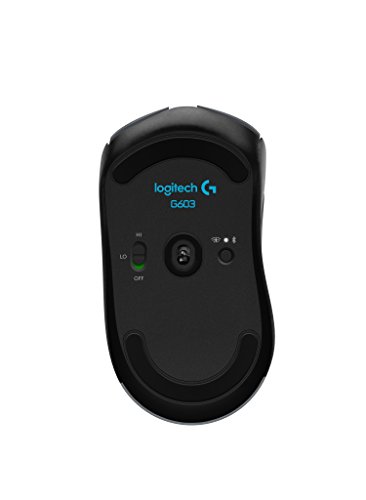 Logitech G603 Lightspeed Ratón Gaming Inalámbrico, Bluetooth o 2.4 GHz con Receptor USB, Sensor Hero, 12000 dpi, 6 Botones Programables, Memoria Integrada, PC/Mac, Negro