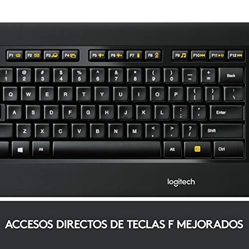 Logitech K800 Teclado Inalámbrico Retroiluminado para Windows, Tecnología Inlámbrica 2,4 GHz con Receptor USB Unifying, Teclas con Perfilado Laser, Recargable, PC/Portátil, Disposición QWERTY Español