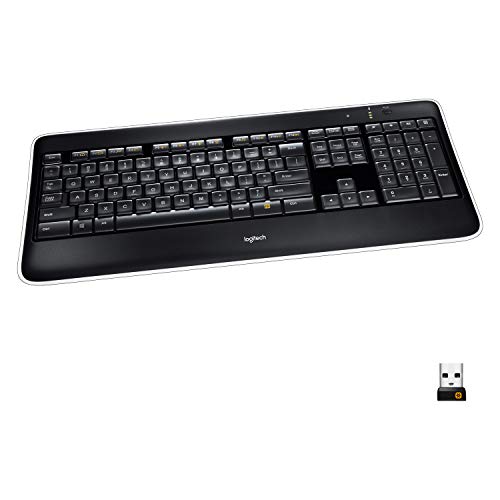 Logitech K800 Teclado Inalámbrico Retroiluminado para Windows, Tecnología Inlámbrica 2,4 GHz con Receptor USB Unifying, Teclas con Perfilado Laser, Recargable, PC/Portátil, Disposición QWERTY Español