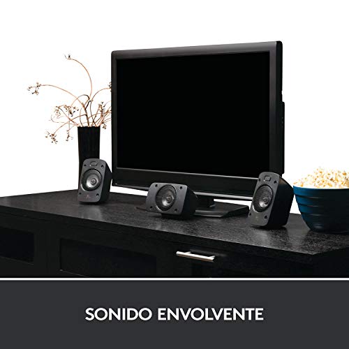 Logitech Z906 5.1 Sistema de Altavoces Sonido Envolvente THX, Certificado Dolby&DTS, 1000 W de Pico, Multi-Dispositivos, Entradas Audio Múltiples, Enchufe EU, PC/PS4/Xbox/TV/Móvil/Tablet