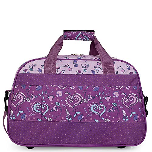 Lois - Bolsa Infantil Estampada de Niña Adaptable a Trolley Deporte Colegio Viaje Gimnasio Extraescolar Apertura Amplia Accesorios a Juego Calidad y Diseño 130245, Color Morado