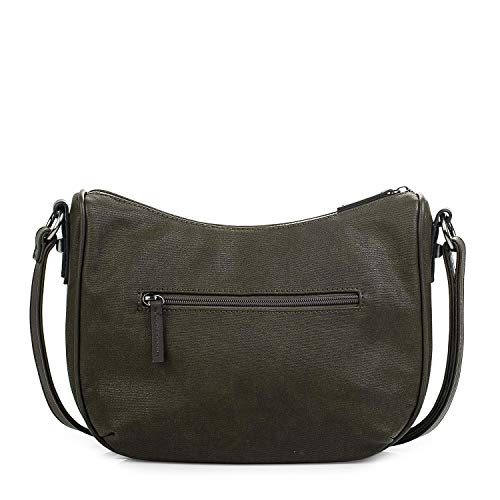 Lois - Bolso Pequeño Bandolera para Mujer Tipo Góndola. Bolsillos Delante y Detrás. Cuero PU y Remaches. Ideal para Diario. Resistente y Funcional. Marca Diseño y Calidad. 94456, Color Oliva