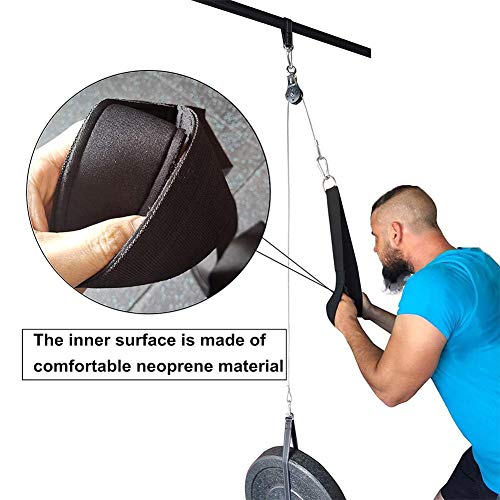 Lolly-U - Equipo de fitness para gimnasio en el hogar, 9 piezas, sistema de polea LAT para el brazo, entrenamiento de fuerza muscular, fácil instalación, equipo de fitness para hombres y mujeres