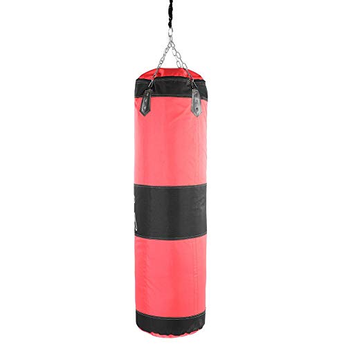 Longzhou Saco de Boxeo,Entrenamiento vacío Gancho de Boxeo Saco de Arena de Patada Lucha Karate Saco de Arena de Saco de Arena Saco de Arena(rojo-100cm)