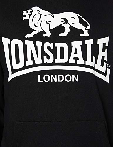 Lonsdale London Gosport 2 - Sudadera con Capucha para Hombre, Hombre, Sudadera con Capucha, 113027, Negro, Large