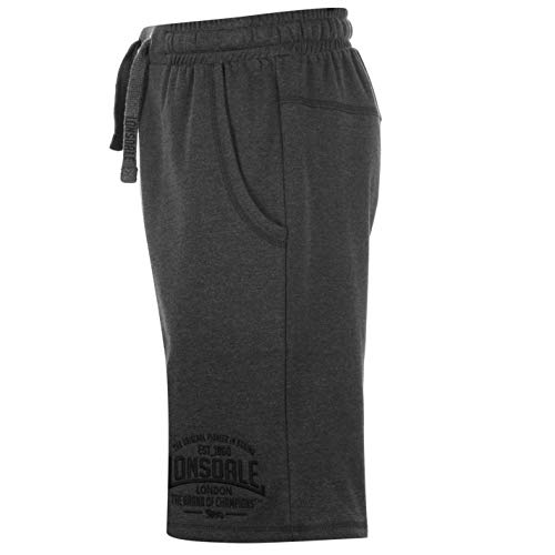 Lonsdale - Pantalones cortos ligeros, tipo bóxer, para hombre, Hombre, Carbón M, M