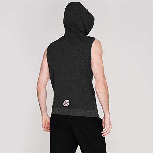 Lonsdale - Sudadera con capucha sin mangas para hombre Negro
 L