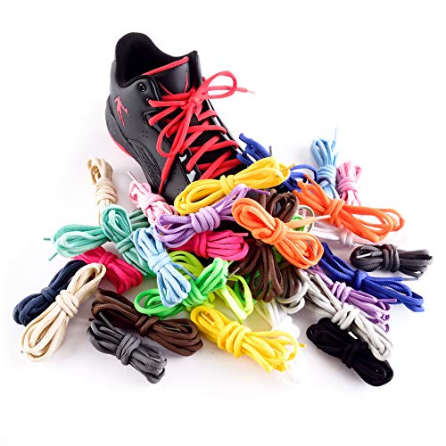 lorpops - Cordones (2 pares, ovalados, 5 longitudes, 4 mm de diámetro) negro Negro
 31.5inch/80cm