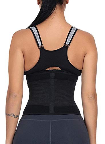 LOSRLY - Cinturón de apoyo para la espalda con logo personalizado para mujer Negro Negro ( 36-38