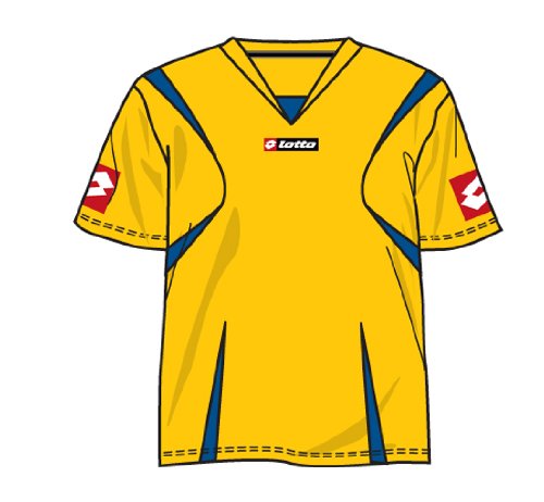 Lotto Camiseta de Magma Pro, Hombre, Talla M (US), Amarillo/Azul