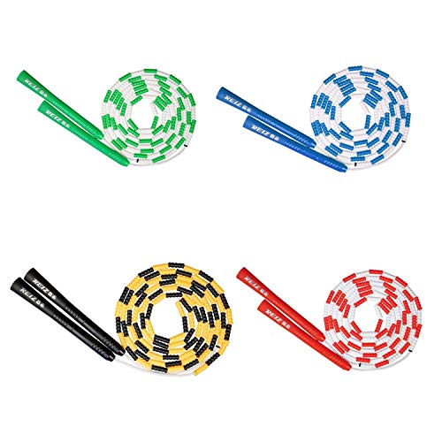 Lovely-Star Jump Rope Cuerda de Saltar segmentada de plástico Suave para niños, sin enredos, para Entrenar, Talla única, Amarillo