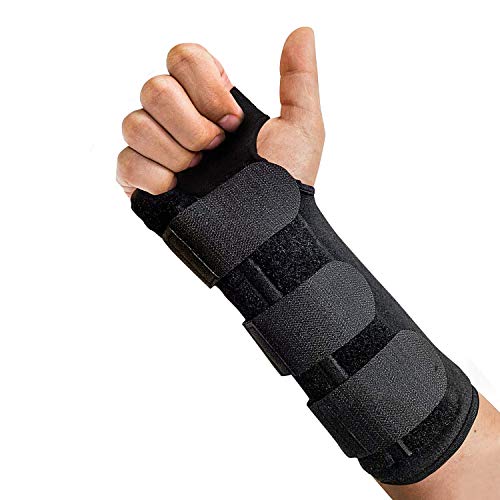 LoveSelfy Órtesis Muñequera Transpirable, Férula Soporte Muñeca Ortopedica Ajustable con Almohadillas Ideal para Artritis Túnel Carpiano Tendonitis NHS Esguince Fractura RSI - Mano Derecha (Médium)