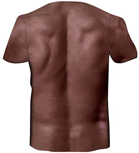 Loveternal Músculo Abdominal T-Shirt 3D Impreso Verano Ocasional de Manga Corta para Mujeres Hombres XXL