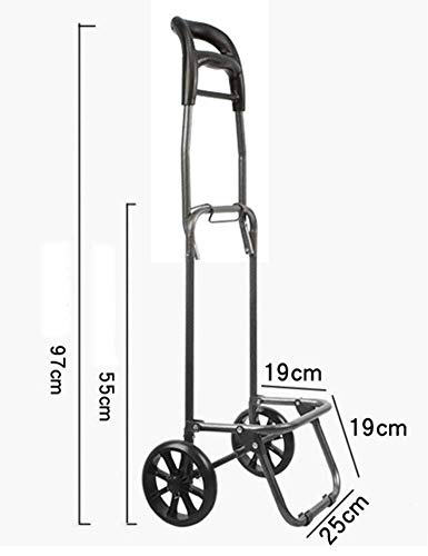 LQBDJPYS - Carro de carril de coche para escaleras, carrito de compras plegable, para equipaje de anciano, con barra de tirar, portátil, color A,