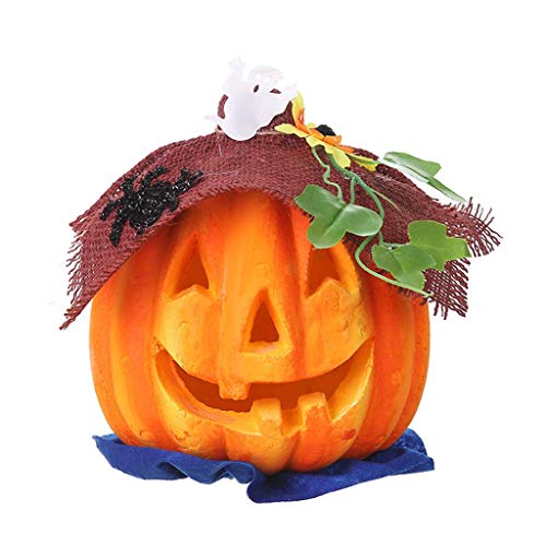 LQH Fiesta de Halloween Sombrero de espantapájaros Calabaza lámpara Que Brilla Espuma de Calabaza de la lámpara for Bar (Size : 3)