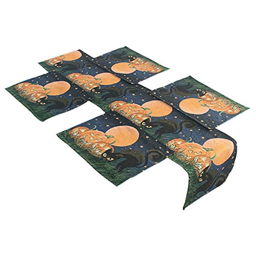 LQH Long Halloween Inicio de Vacaciones de Mesa 13x71in con manteles Conjunto de 4 13x18in (Size : 1)