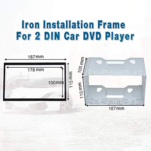 LSLYA - Kit de Montaje Universal de Doble DIN para 2 Dash Kit de Radio estéreo de Coche y DVD