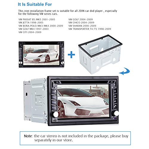 LSLYA - Kit de Montaje Universal de Doble DIN para 2 Dash Kit de Radio estéreo de Coche y DVD