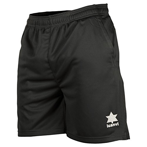 Luanvi Walk Bermudas de Tenis, Hombre, Negro, L