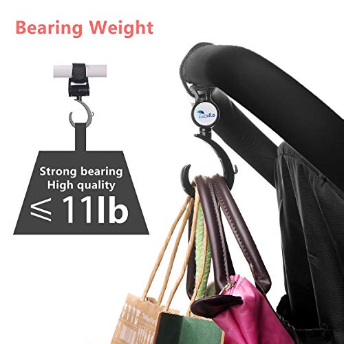 Luchild Ganchos Carrito Bebe & Clip de Cochecito Universal Baby Stroller Hook Clip para Cochecito (2 Gancho Carrito Bebe +4 Clip de Cochecito)