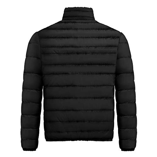 Luckycat Hombres Invierno Caramelo Abrigos de Color Invierno Plumas Fiesta Parka Cremalleras Bolsillo Chaquetas Cuello Alto y Ligero con Cremallera Chaqueta de algodón Abrigo Outwear