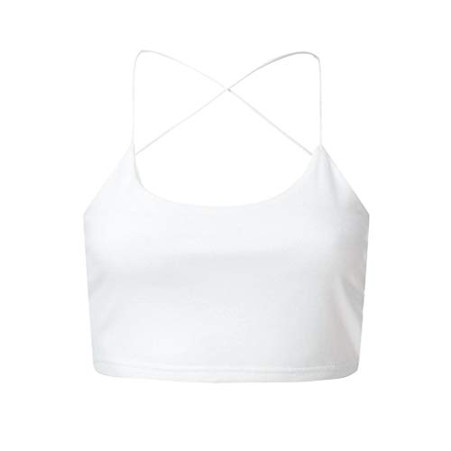 Luckycat Mujeres Backless Sleeveless Tank Top con Espalda Abierta Nudo Casual Shirt tee Color sólido Fiesta