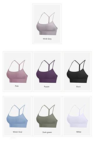 LULUSATGE Reggiseno Flow Y Yoga Top Coppe rimovibili Supporto leggero Pilates Reggiseno Sportivo Classic Racerback Cuciture minimali Reggiseni Fitness XS Verde Scuro