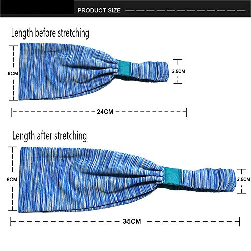 LUONE 4 Piezas Vendas elásticos, Diadema Banda de Sudor no del resbalón de Headwear de la Venda Principal, por Correr Fuera de Crossfit de Trabajo y Rendimiento Estiramiento Guys Hairbands,A1
