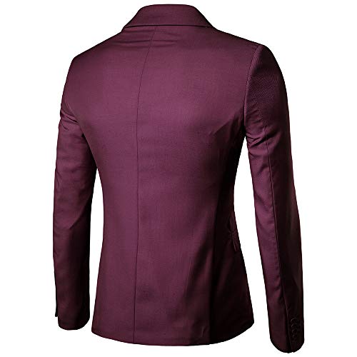 Lushi - Chaqueta para hombre Rojo rojo oscuro M