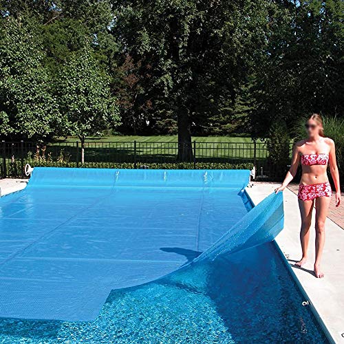 LXFA Fundas para Piscinas Cubierta de la Piscina Borde Encubierto con Burbujas para Piscinas con Arandelas, para Piscinas sobre el Suelo, Película de Retención de Calor de Plástico Resistente al Agua