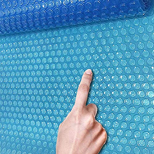 LXFA Fundas para Piscinas Cubierta de la Piscina Borde Encubierto con Burbujas para Piscinas con Arandelas, para Piscinas sobre el Suelo, Película de Retención de Calor de Plástico Resistente al Agua