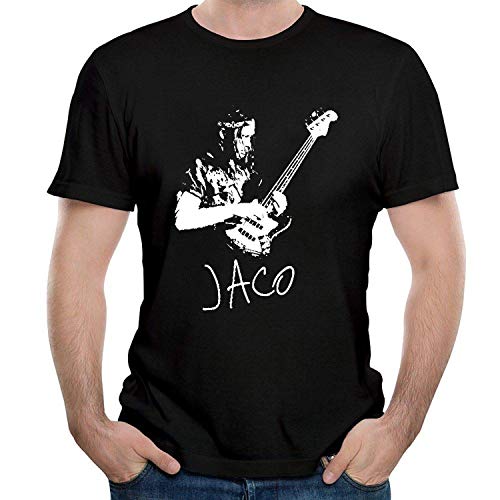 LYZBB Camisetas y Tops Hombre Polos y Camisas, Men's Jaco Stylish Cool T-Shirt tee Black