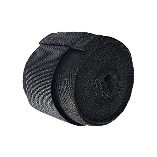 LZMMLZ Elastic Vendas De Boxeo Negro Vendas De Boxeo Flexible Cinta De Boxeo Flexible Negro De Velcro Muay Thai Vendajes Mitones für Artes Marciales Gimnasio Fitness Meter Negro 2.5m