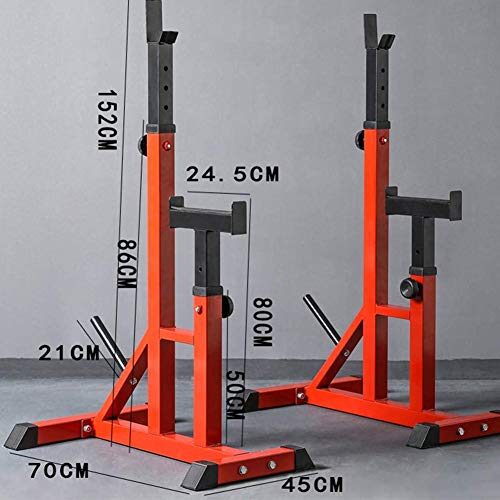 LZSSH Soporte para Sentadillas, Ajustables Squat Barbell Rack Entrenamiento de Fuerza Equipo de la Aptitud Levantamiento Pesas Equipos de Entrenamiento