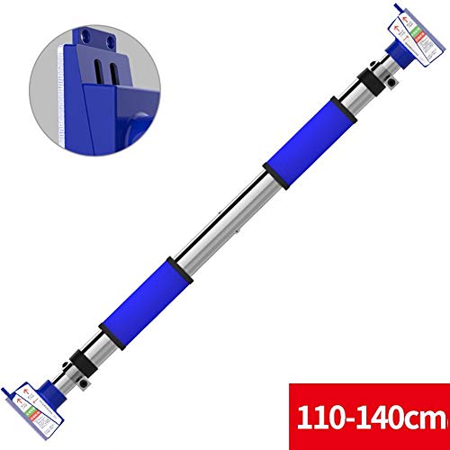 M-TOP - Barra de dominadas para puerta sin tornillos, para adultos, con marco de puerta ajustable con acolchado para las manos y protección contra caídas, 110 - 140 cm