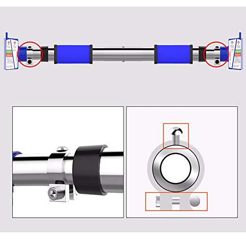 M-TOP - Barra de dominadas sin tornillos para el marco de la puerta, extraíble, con protección contra caídas y acolchado para las manos, soporta hasta 200 kg