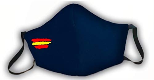 Macarilla azul protectora homologada 3 capas bandera de España