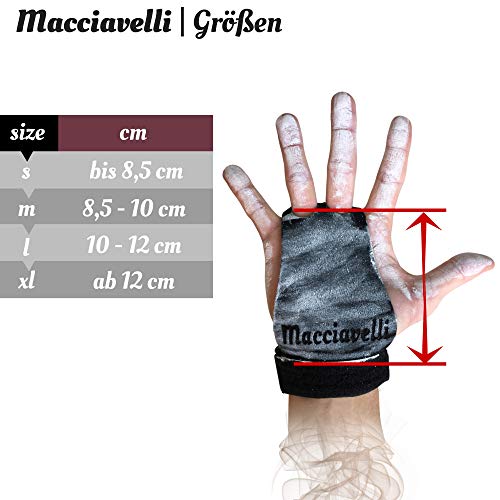 MACCIAVELLI - Calleras para Crossfit, Freeletics, Calisthenics y Gimnasia - Protección para Tus Manos - Guantes Gimnasio