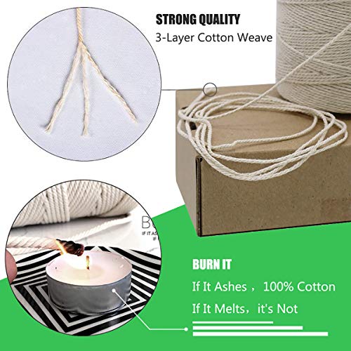 Macrame Cuerda 3mm x 210m,Hilo Macrame 3mm,Cuerda macramé 3mm Cordón Hilo de Cuerda Algodón Cordel Natural Colgante de Pared de Macramé Bricolaje Artesanía Tejido Cordón Tejer Decoración Envolver