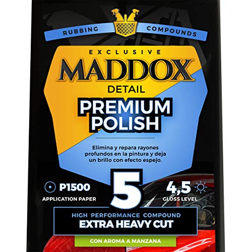 Maddox Detail - Premium Polish - Reparador de Alto Rendimiento para rayones Profundos en la Pintura del Coche.