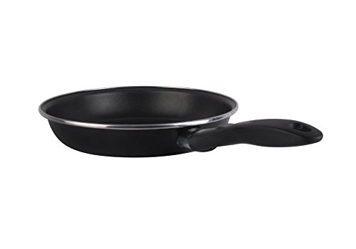 Magefesa Black Sartén 18 cm de acero esmaltado, antiadherente bicapa reforzado, color negro exterior. Apto para todo tipo de cocinas, incluida inducción.