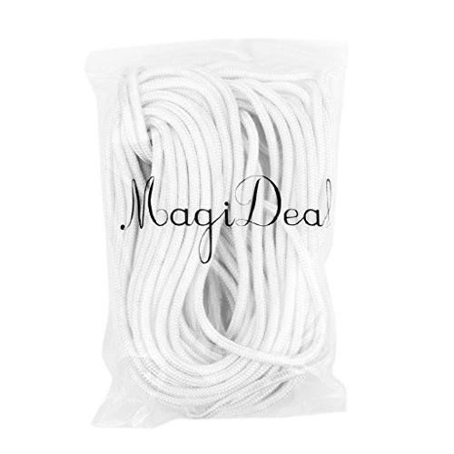 Magideal Poliester Trenzado Cuerda Del Ancla Para Embarcaciones Canoa Kayak 20m Blanco