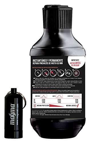 MAGMA Liquido Antipinchazos MagmaSeal 250ml. Anti pinchazos preventivo y reparador. Liquido tubeless y Cubiertas con cámara. Incluye Pastillero estanco